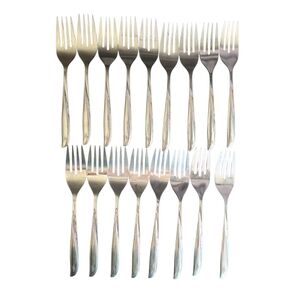 Oneida TWIN STAR Community Stainless Flatware Set of 17 Dessert Forks